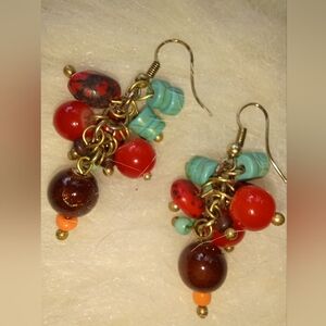 Colorful Beaded Dangle Earrings